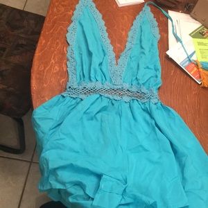 Blue romper/suit cover